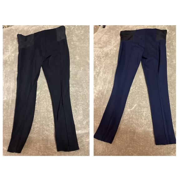 Lafayette 148 New York Stirrup Pants High Waist Petite Women’s PS Blue & Black - Picture 1 of 6